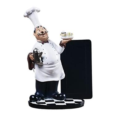 Imagem de Wswqop Estátua Fofa de Chef, Decoração para Quadro de Avisos, Figura Colecionável, Enfeite de Boas-vindas para Balcão, Cozinha, Mesa, Bar, Cafeteria