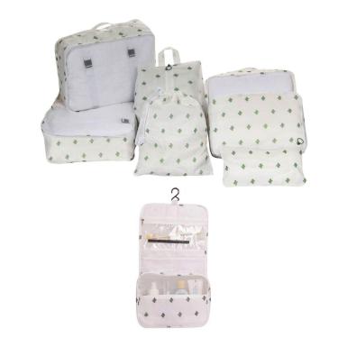 Imagem de Kit Organizador Mala Viagem 8 Peças Necessaire Cabide