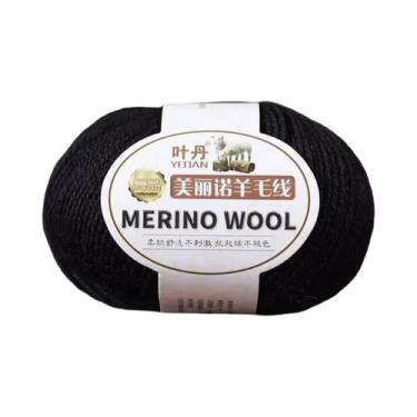 Imagem de Fio De Lã Merino Macio 50g Anti-Pilling Para Tricô À Mão, Crochê, Suét