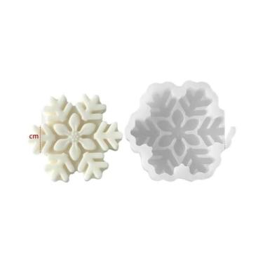 Imagem de Molde De Silicone 3D Floco De Neve Para Natal, DIY Sabonete, Cera Arom