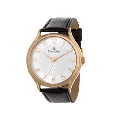 Imagem de Relógio Champion Feminino Analógico Dourado Couro + Colar e Brincos CH22706W