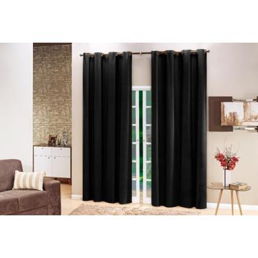 Imagem de Cortina Blackout PVC Lisa 2,80x2,50 Filomena - Preto