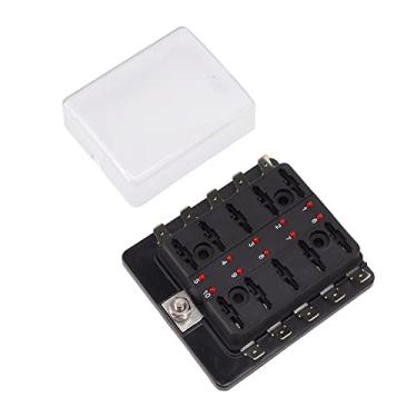 Imagem de Yinhing Caixa de Carro Dc32v Atc a para Bloquear Com Indicador Led para Automóveis, Barcos e Aplicações Marítimas, Design Multifuncional de 4 Vias para Circuito (10 vias)