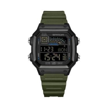 Imagem de Relógio Esportivo Digital À Prova D'água Masculino SANDA 6196 Com Cale
