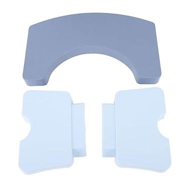 Imagem de Banqueta dobrável para vaso sanitário, banquinho portátil de cócoras para movimentos intestinais saudáveis, viagem, uso de banheiro, plástico PP, altura de 7 polegadas, capacidade (Azul)