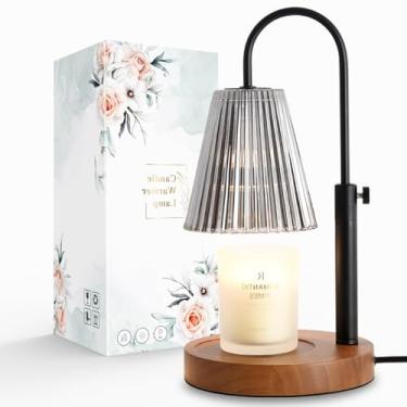 Imagem de SpaceTime Aquecedor de vela com temporizador regulável, aquecedor elétrico de prata com altura ajustável, aquecedor de cera derretida para velas de frasco, presentes para aquecimento de casa