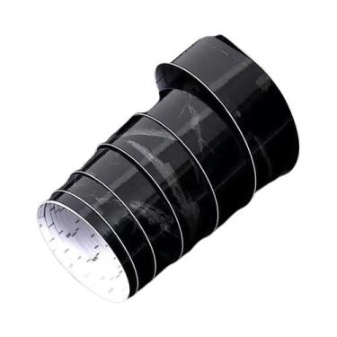 Imagem de Papel De Parede Brilhante Preto E Branco Em Mármore, Resistente a Óleo