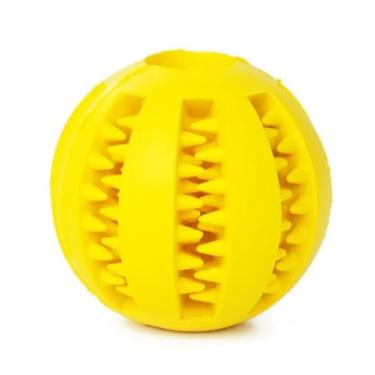 Imagem de Brinquedo Porta Petisco Bola Pet Mordedor Limpeza nos Dentes Cão Gato Animal de Estimação (p 5cm)