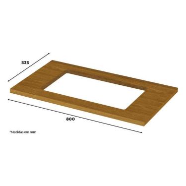 Imagem de Balcão 2 Portas 80 Cm Americana Branco Com Tampo Para Cooktop Nature - Henn