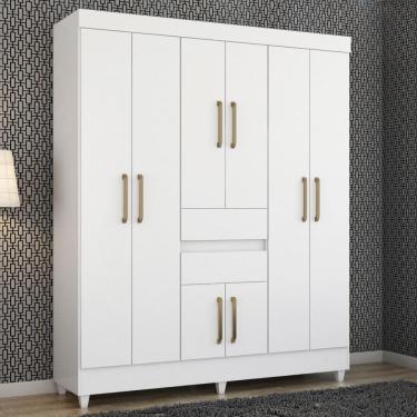Imagem de Guarda Roupa Casal 8 Portas E 2 Gavetas Paranaguá Branco