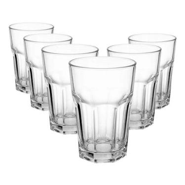 Imagem de Copos de Vidro para Sucos e Smoothies 350 ML 6 Unidades - DONA LAURA