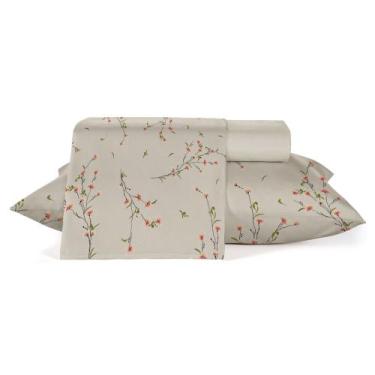 Imagem de Jogo Cama Casal Teka Diamante 150 Fios 100 % Algodão, Ramos