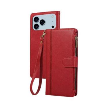 Imagem de Capa Carteira De Couro PU Com Alça Transversal E Porta-Cartões Para iP