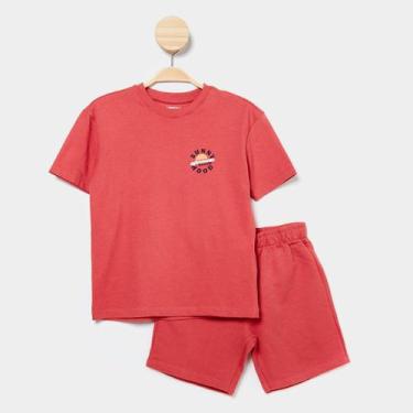 Imagem de Conjunto Infantil Hering Casual Menino, Vermelho, 12A