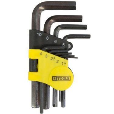 Imagem de Jogo de Chave Hexagonal com Suporte 9 Peças - Dtools