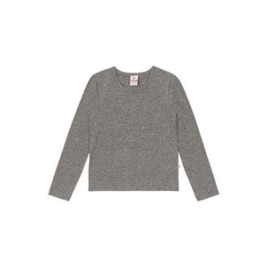 Imagem de Blusa infantil menina em cotton Brandili Básicos Cinza-Feminino