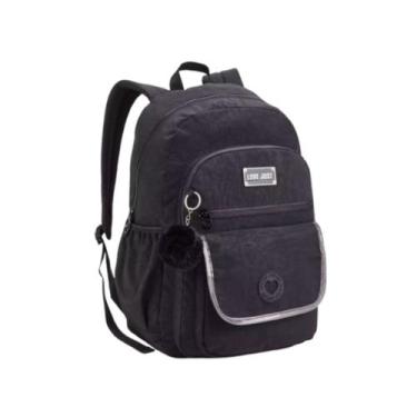 Imagem de Mochila Escolar com Bolso Frontal Lateral Grande com Pompom Resistente
