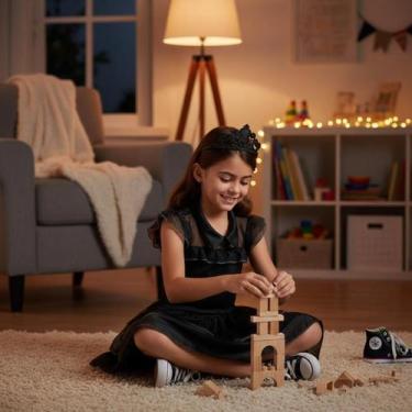 Imagem de Kit Fantasia Infantil Princesa Bruxinha Tiara Tamanho G Fantasia Hallo