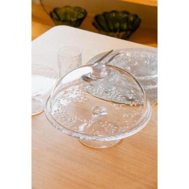 Imagem de Prato para Bolo com Pé e Tampa New Butterfly 30cm x 25cm - Lyor