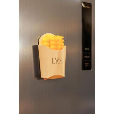 Imagem de 6 Prendedores para Embalagens Lyor Imã French Fries Bege