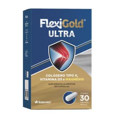 Imagem de Flexigold Ultra Colageno Tipo 2 e Magnesio 30 Capsulas Herbamed, Natur