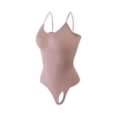 Imagem de Body Modelador Feminino Sem Costura Com Controle Abdominal, Estilo Faj