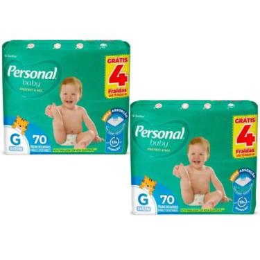 Imagem de Fralda Personal Giga 2 Pacotes Tamanho G Com 70 Unidades Cada de 8 a 1