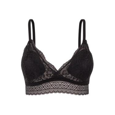 Imagem de Top Bralette Com Renda Liebe 503400 Bojo Removível, Preto, M