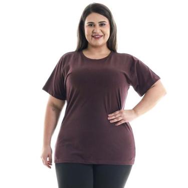 Imagem de Plus Size - Camiseta Feminina Manga Curta 100% algodão - EBT UNIFORMES