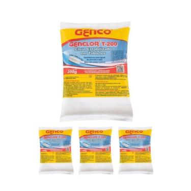 Imagem de Kit 4 Pastilha Múltipla Ação 3 em 1 T-200 Genco  200g