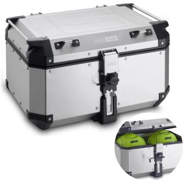 Imagem de Bau Givi Traseiro Trekker Bmw 58l Monokey Prata-Unissex