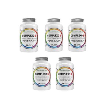 Imagem de Kit 5 Complexo B B3 B5 B6 B2 B9 B7 B12 5x60 Caps Flora Nativa-Unissex