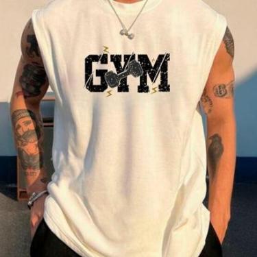 Imagem de Camiseta Camisa Regata Oversized Academia Musculação Treino Gym Masculina Confortavel-Masculino