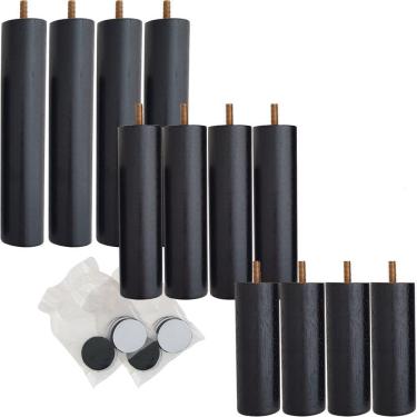 Imagem de 12 Pés de Madeira Anti Refluxo Conjunto de Pés para Cama Box Especial