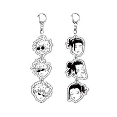 Imagem de Conjunto de chaveiros de acrílico Jujutsu Kaisen Yuji Itadori Satoru Gojo