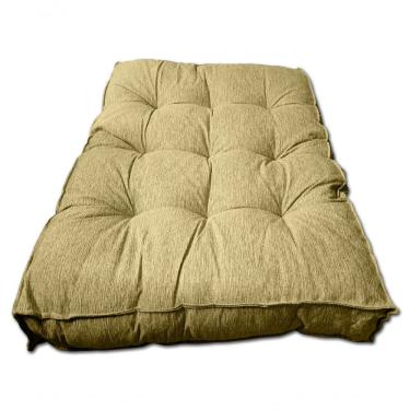 Imagem de Almofada Futon Alto Linho Twist 120x80 Gigante Qualidade Caqui
