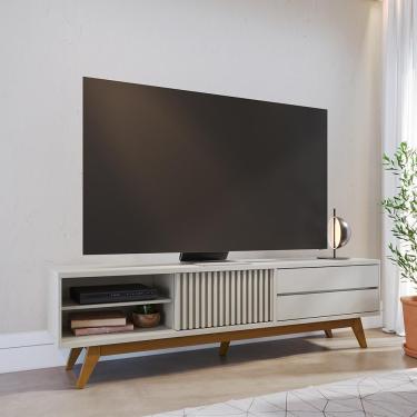 Imagem de Rack Para Tv Até 75 Polegadas Veneza Off White 200cm Colibri