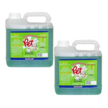 Imagem de 2 Desinfetante Pet 5 Litros Limpa Canil 50 Ml-faz 10 Litros. - Chemite