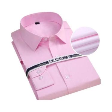 Imagem de Camisas Sociais Masculinas Plus Size 8XL - Manga Comprida Listrada Bra