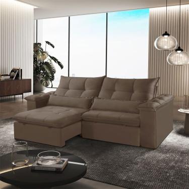 Imagem de Sofa Exclusive Retratil e Reclinavel 290cm Braco 25cm Meu Sofa Online