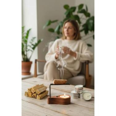 Imagem de Incensário Palo Santo c/ 10 Velas: Purifique Seu Espaço - Congratulati