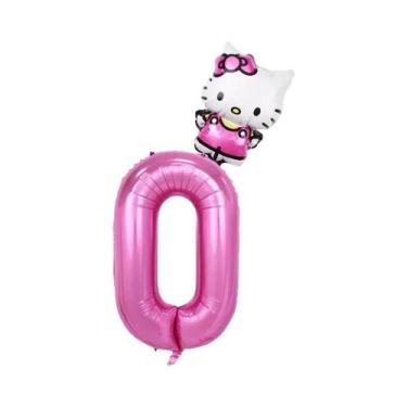 Imagem de Conjunto De Balões De Folha Hello Kitty 2 Peças Decorações Para Festa 