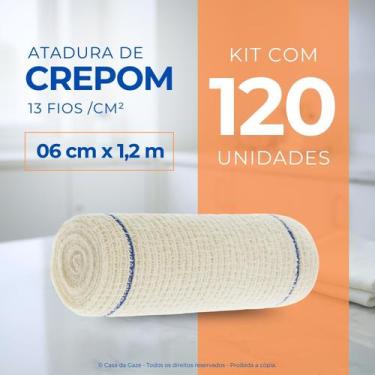 Imagem de Atadura Crepom Faixa Bandagem Elástica 06cm Kit 120 Unidades - TEXMED