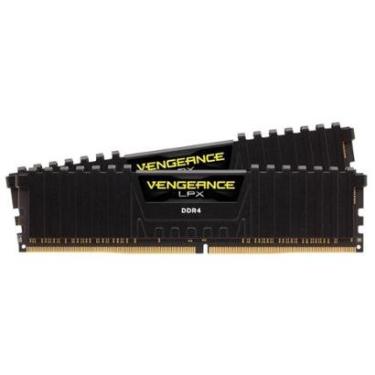 Imagem de Memória RAM Corsair Vengeance LPX, 32GB (2x16GB), 2666MHz, DDR4, CL16, Preto - CMK32GX4M2A2666C16-Unissex