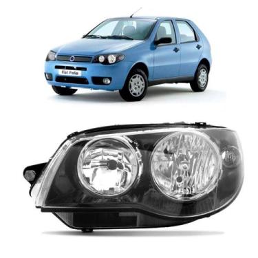 Imagem de FAROL PALIO 2004 a  2014 MÁSCARA NEGRA ARO CROMADO - SP ACESSÓRIOS, Es