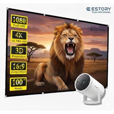 Imagem de Tela telao projeção 150 polegadas profissional (lona) - ESTORY TELAS
