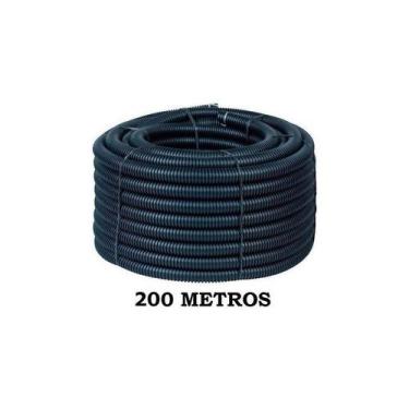 Imagem de 200 Metros Conduíte Corrugado 3/4 Reforçado Rolo Conduíte - PREMIUM