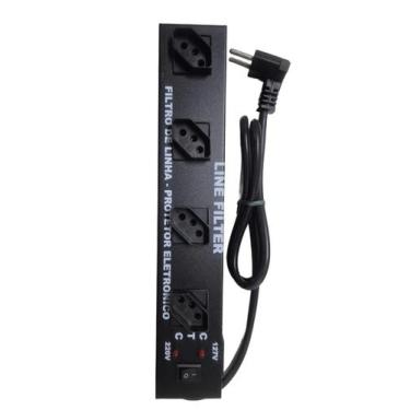 Imagem de Filtro De Linha Chapa 4 Tomadas C/Fusivel - CTC