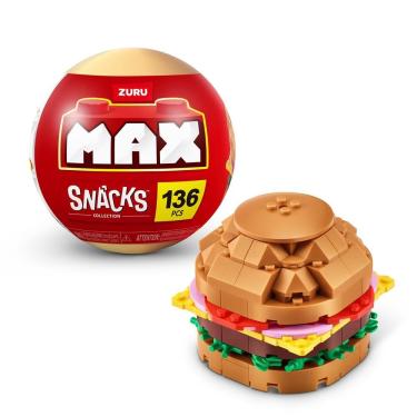 Imagem de Blocos De Montar Max Premium Snacks - Hambúrguer 136 Pçs