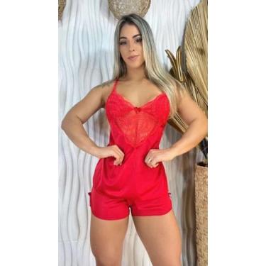 Imagem de Baby Doll Sexy Luxo Com Renda Pijama Feminino Para Dormir - PIJAMAS VI